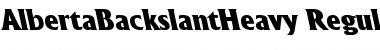 AlbertaBackslantHeavy Regular Font