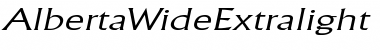 AlbertaWideExtralight Italic Font