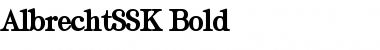 AlbrechtSSK Bold Font