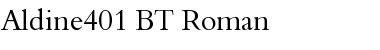 Aldine401 BT Roman Font