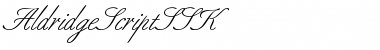 AldridgeScriptSSK Regular Font