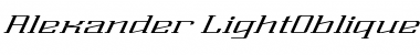 Alexander Light Italic Font