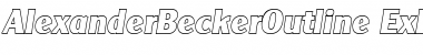 Download AlexanderBeckerOutline-ExBold Font