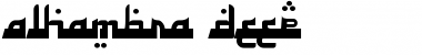 Alhambra Deep Regular Font