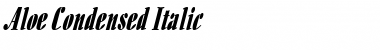 Aloe-Condensed Italic Font