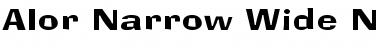 Alor Narrow Wide Normal Font