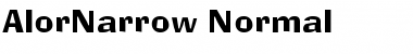 AlorNarrow Normal Font