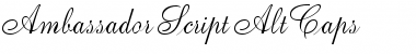 Ambassador Script Alt Caps Regular Font