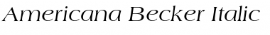 Americana Becker Italic Font