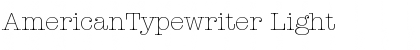 Download AmericanTypewriter Font