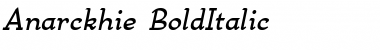 Anarckhie BoldItalic Font