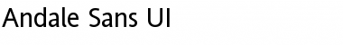 Andale Sans UI Regular Font