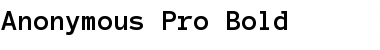 Anonymous Pro Bold Font