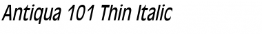 Antiqua 101 Thin Italic Font
