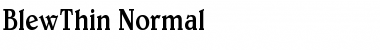BlewThin Normal Font