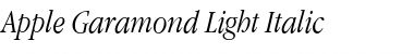 Apple Garamond Light Italic Font