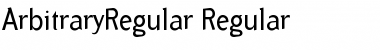 Download ArbitraryRegular Font