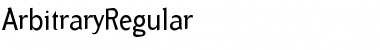 Download ArbitraryRegular Font