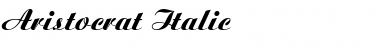 Aristocrat Italic Font