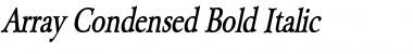 Array-Condensed Bold Italic Font