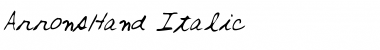 ArronsHand Italic Font