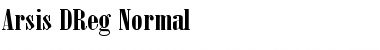 Arsis DReg Normal Regular Font