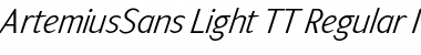 ArtemiusSans Light TT Regular Italic Font