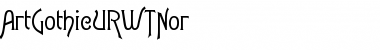 ArtGothicURWTNor Regular Font