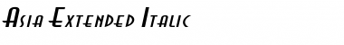Asia Extended Italic Font