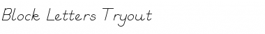 Block Letters Tryout Regular Font