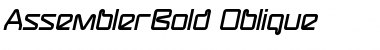 AssemblerBold Oblique Regular Font