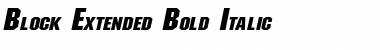 Block-Extended Bold Italic Font