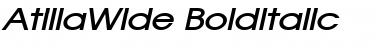 AtillaWide BoldItalic Font