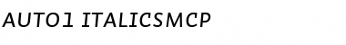 Auto 1 Italic SmCp Font