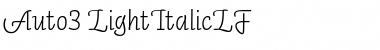 Auto 3 Light Italic LF Font