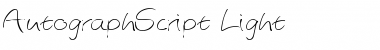 AutographScript Light Font