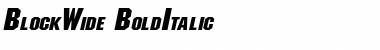BlockWide BoldItalic Font