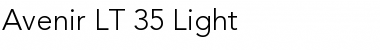 Avenir LT 35 Light Regular Font
