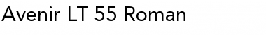 Avenir LT 55 Roman Regular Font
