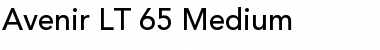 Avenir LT 65 Medium Regular Font