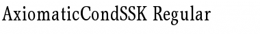 AxiomaticCondSSK Regular Font