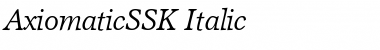 AxiomaticSSK Italic Font