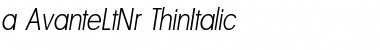 a_AvanteLtNr ThinItalic Font