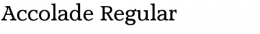 Accolade Regular Font