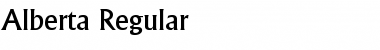 Alberta Regular Font