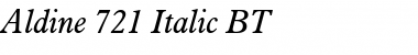 Aldine721 BT Italic Font