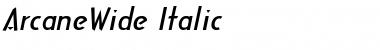 ArcaneWide Italic Font