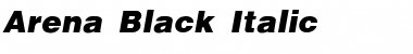 Arena Black Italic Font