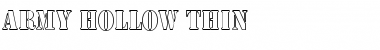 Army Hollow Thin Regular Font