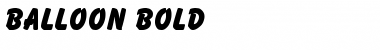 Balloon Bold Font